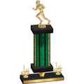 Premium Single Green Glacier First Place Football Trophy