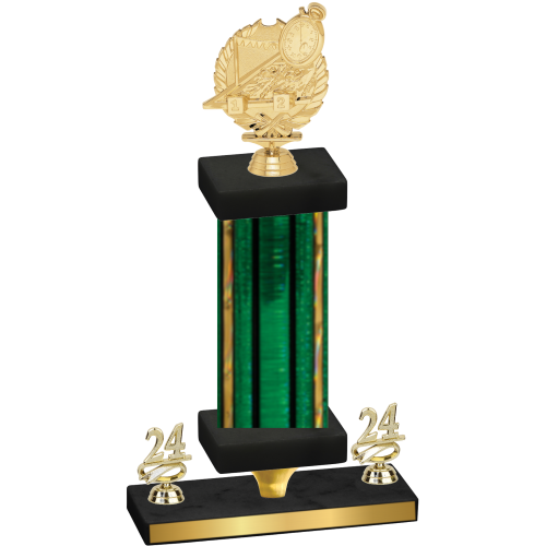 Premium Single Green Glacier Year Swimming Trophy