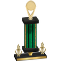 Premium Single Green Glacier Victory Insert Trophy