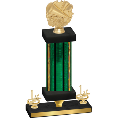 Premium Single Green Glacier First Place Cheerleading Trophy