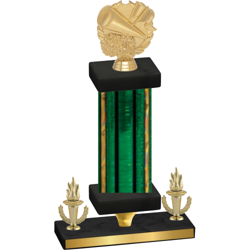 Premium Single Green Glacier Victory Cheerleading Trophy