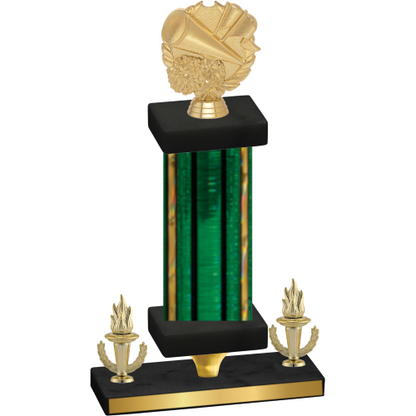Premium Single Green Glacier Victory Cheerleading Trophy