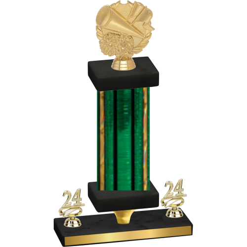 Premium Single Green Glacier Year Cheerleading Trophy