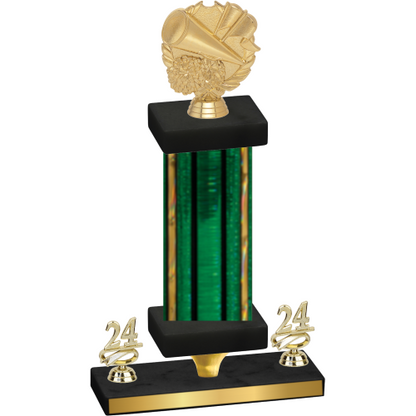Premium Single Green Glacier Year Cheerleading Trophy