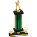 Premium Single Green Glacier Second Place Hockey Trophy