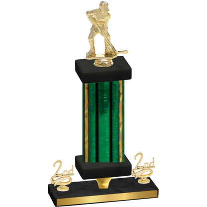 Premium Single Green Glacier Second Place Hockey Trophy