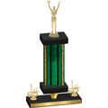 Premium Single Green Glacier First Place Victory Trophy