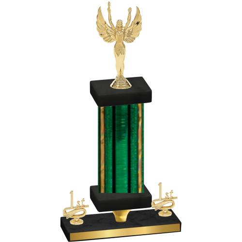Premium Single Green Glacier First Place Victory Trophy