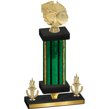 Premium Single Green Glacier Victory Basketball Trophy