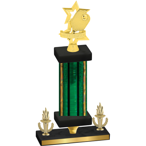 Premium Single Green Glacier Victory Pickleball Trophy