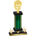 Premium Single Green Glacier Third Place Pickleball Trophy