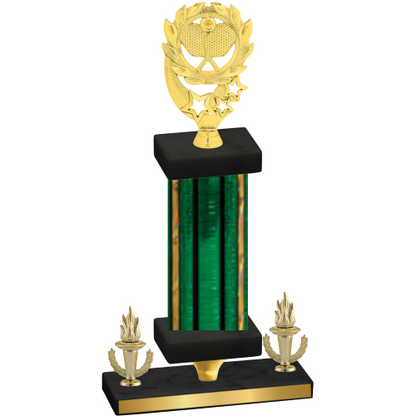 Premium Single Green Glacier Victory Pickleball Trophy