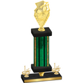 Premium Single Green Glacier First Place Pickleball Trophy