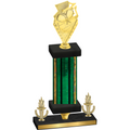 Premium Single Green Glacier Victory Pickleball Trophy