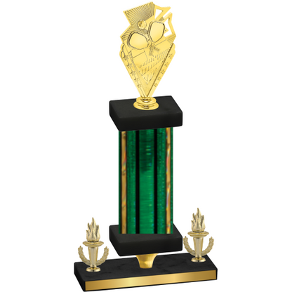 Premium Single Green Glacier Victory Pickleball Trophy