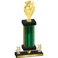 Premium Single Green Glacier Year Pickleball Trophy