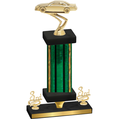 Premium Single Green Glacier Third Place Cars Trophy