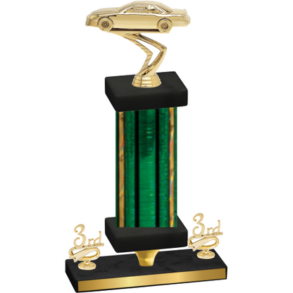 Premium Single Green Glacier Third Place Cars Trophy