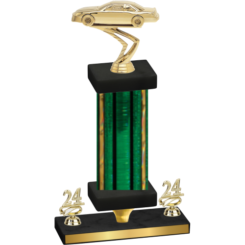 Premium Single Green Glacier Year Cars Trophy