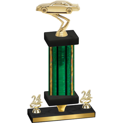 Premium Single Green Glacier Year Cars Trophy
