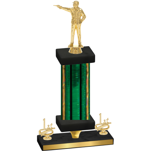 Premium Single Green Glacier First Place Shooter Trophy