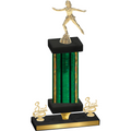 Premium Single Green Glacier Third Place Skater Trophy