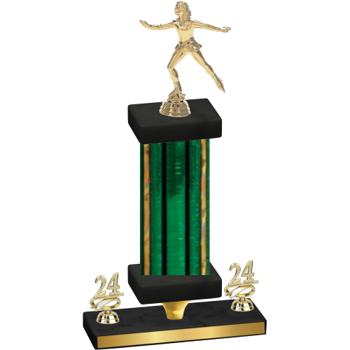 Premium Single Green Glacier Year Skater Trophy