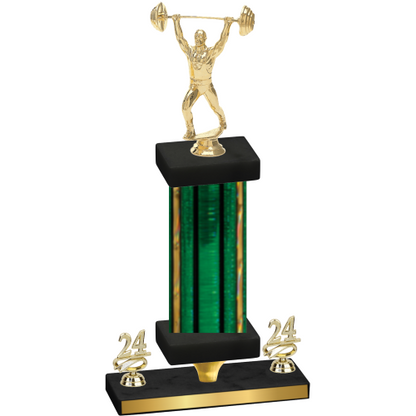 Premium Single Green Glacier Year Weights Trophy