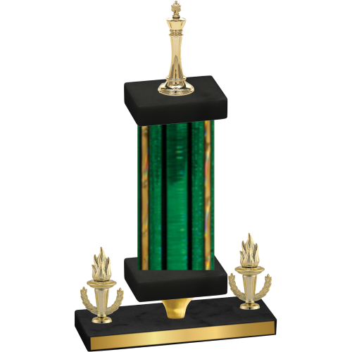 Premium Single Green Glacier Victory Chess Trophy
