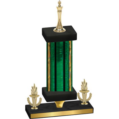 Premium Single Green Glacier Victory Chess Trophy