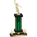 Premium Single Green Glacier Third Place Basketball Trophy