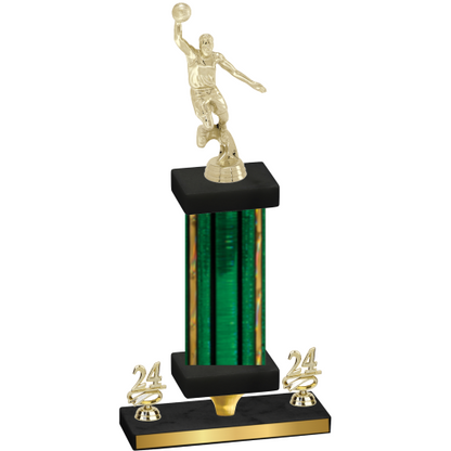 Premium Single Green Glacier Year Basketball Trophy