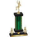 Premium Single Green Glacier Victory Majorette Trophy