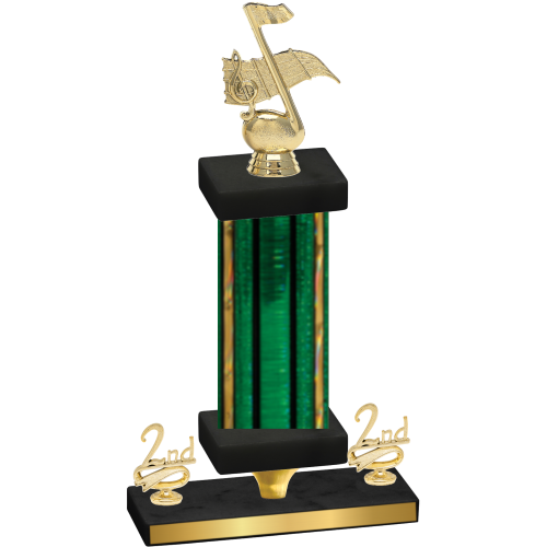 Premium Single Green Glacier Second Place Music Trophy