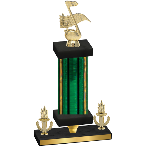 Premium Single Green Glacier Victory Music Trophy