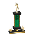 Premium Single Green Glacier First Place Golf Trophy