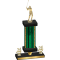 Premium Single Green Glacier Year Golf Trophy