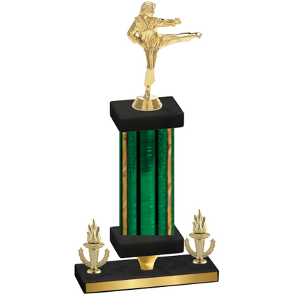 Premium Single Green Glacier Victory Karate Trophy