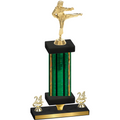Premium Single Green Glacier Year Karate Trophy