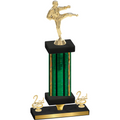 Premium Single Green Glacier Second Place Karate Trophy