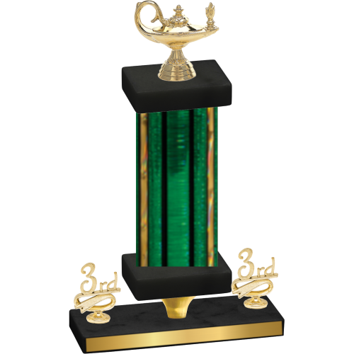 Premium Single Green Glacier Third Place Academics Trophy