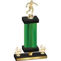 Premium Single Green Carbon Fiber Fourth Place Soccer Trophy
