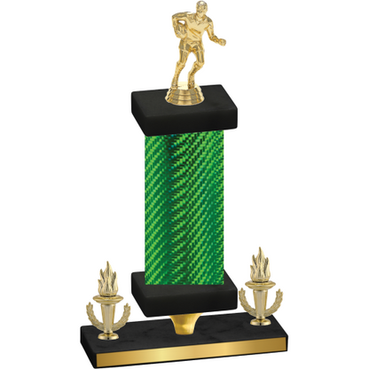 Premium Single Green Carbon Fiber Victory Rugby Trophy