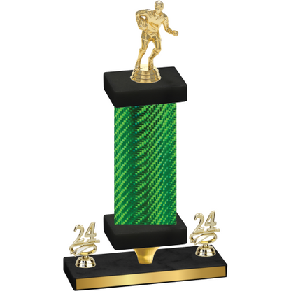Premium Single Green Carbon Fiber Year Rugby Trophy
