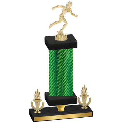 Premium Single Green Carbon Fiber Victory Running Trophy