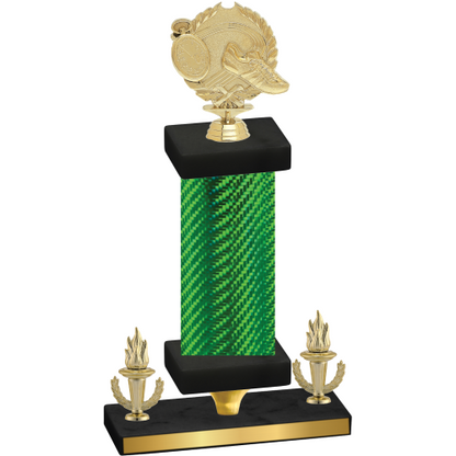 Premium Single Green Carbon Fiber Victory Running Trophy