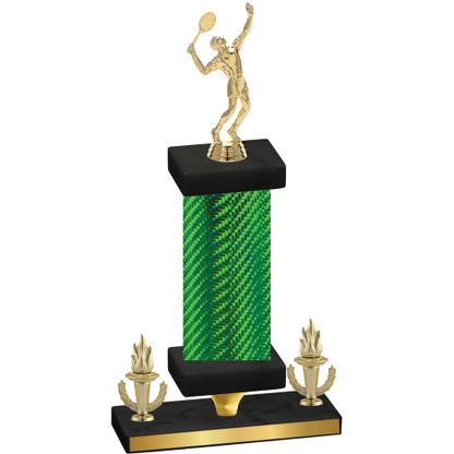 Premium Single Green Carbon Fiber Victory Tennis Trophy