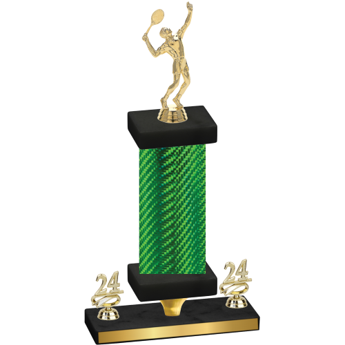 Premium Single Green Carbon Fiber Year Tennis Trophy