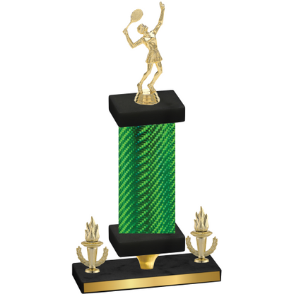 Premium Single Green Carbon Fiber Victory Tennis Trophy