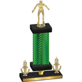 Premium Single Green Carbon Fiber Victory Wrestling Trophy